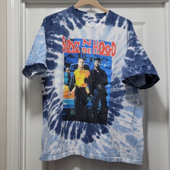 Philcos Boyz‎ In The Hood Blue Tie-Dye Shirt Men's Tag Sz 3X Fits XL - Picture 1 of 5